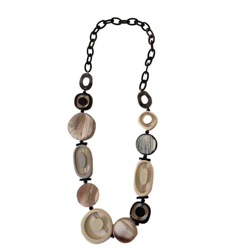 Statement Boho Geometric Chunky Chain Necklace